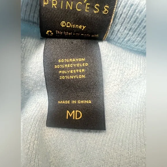 Disney Her Universe Cinderella Mice Blue White Argyle Women's Sweater size med - Picture 8 of 8